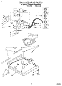 MACHINE BASE Diagram and Parts List for LST9245BN1  Whirlpool Washer