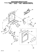 DISPENSER FRONT PARTS Diagram and Parts List for GS6SHEXNQ02  Whirlpool Refrigerator
