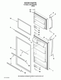 DOOR PARTS Diagram and Parts List for IK8TXDWFXW00  Whirlpool Refrigerator