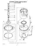 AGITATOR, BASKET AND TUB Diagram and Parts List for LA5578XTG0  Whirlpool Washer