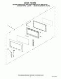 DOOR PARTS Diagram and Parts List for WMH1162XVS2  Whirlpool Microwave