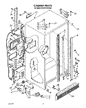CABINET Diagram and Parts List for KSRS27QWWH00  KitchenAid Refrigerator