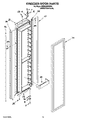 FREEZER DOOR PARTS Diagram and Parts List for KSSO48FMX03  KitchenAid Refrigerator