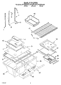SHELF Diagram and Parts List for GT1SHTXLT00  Whirlpool Refrigerator
