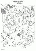 BULKHEAD PARTS Diagram and Parts List for WED9400VE0  Whirlpool Dryer