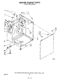 WASHER CABINET Diagram and Parts List for KELC500SWH1  KitchenAid Washer Dryer Combo