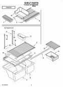 SHELF PARTS, OPTIONAL PARTS Diagram and Parts List for 8VET0WPKKQ06  Whirlpool Refrigerator