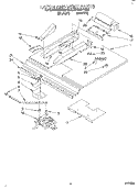 LATCH AND VENT Diagram and Parts List for KEBI141YWH3  KitchenAid Wall Oven