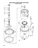AGITATOR, BASKET AND TUB Diagram and Parts List for LA9300XYN0  Whirlpool Washer