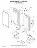 REFRIGERATOR DOOR PARTS Diagram and Parts List for KBFS20EVMS7  KitchenAid Refrigerator