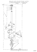 BRAKE AND DRIVE TUBE Diagram and Parts List for GLSR5233AW0  Whirlpool Washer