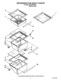 REFRIGERATOR SHELF PARTS Diagram and Parts List for ED5PVEXWS14  Whirlpool Refrigerator