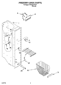 FREEZER LINER Diagram and Parts List for 4YED2FHQKT01  Whirlpool Refrigerator