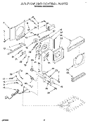 AIR FLOW AND CONTROL Diagram and Parts List for BHAC0500XS5  Whirlpool Air Conditioner