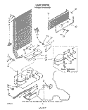 UNIT Diagram and Parts List for EV150NXSW00  Whirlpool Freezer