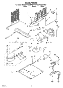 UNIT Diagram and Parts List for ET8CHMXKT02  Whirlpool Refrigerator