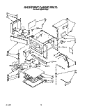 MICROWAVE CABINET Diagram and Parts List for KEMI371TBL2  KitchenAid Microwave Oven Combo
