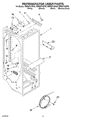 REFRIGERATOR LINER PARTS Diagram and Parts List for KSRS27ILBL02  KitchenAid Refrigerator