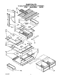 SHELF Diagram and Parts List for ET18PKXWG11  Whirlpool Refrigerator