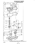 GEARCASE Diagram and Parts List for LA5580XPW0  Whirlpool Washer