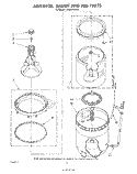 AGITATOR, BASKET AND TUB Diagram and Parts List for LA6053XSW0  Whirlpool Washer