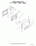 LOWER DOOR PARTS Diagram and Parts List for KERS505XBL01  KitchenAid Range