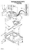 MACHINE BASE PARTS Diagram and Parts List for LSQ9564MQ0  Whirlpool Washer