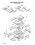 REFRIGERATOR SHELF Diagram and Parts List for KSSS48DYW00  KitchenAid Refrigerator