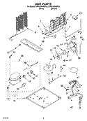 UNIT Diagram and Parts List for KTRS19KKBT02  KitchenAid Refrigerator