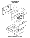 OVEN DOOR Diagram and Parts List for RE953PXPT2  Whirlpool Range