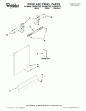 DOOR AND PANEL PARTS Diagram and Parts List for GU3000XTXB2  Whirlpool Dishwasher