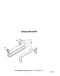 BACKGUARD Diagram and Parts List for SF0100SRW1  Whirlpool Range