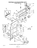 CONTROLS AND REAR PANEL Diagram and Parts List for 6LA5800XTM0  Whirlpool Washer