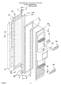 FREEZER DOOR Diagram and Parts List for KSSP48QJS00  KitchenAid Refrigerator