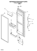 REFRIGERATOR DOOR PARTS Diagram and Parts List for RS22AQXMQ01  Roper Refrigerator