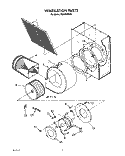 VENTILATION Diagram and Parts List for RC8920XRH3  Whirlpool Cooktop