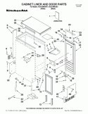 CABINET LINER AND DOOR PARTS Diagram and Parts List for KUIS15NRXB1  KitchenAid Ice Maker