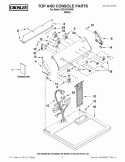 TOP AND CONSOLE PARTS Diagram and Parts List for CGD147HXW0  Whirlpool Dryer