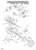 MOTOR AND ICE CONTAINER PARTS Diagram and Parts List for CS22AFXKQ05  Crosley Refrigerator