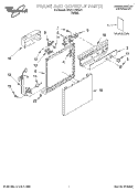 FRAME & CONSOLE, LITERATURE Diagram and Parts List for DU811DWGQ1  Whirlpool Dishwasher