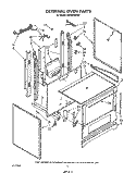 EXTERNAL OVEN Diagram and Parts List for SE950PERW0  Whirlpool Range