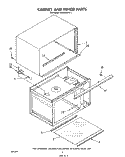 CABINET AND HINGE Diagram and Parts List for MW8800XS1  Whirlpool Microwave