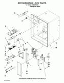 REFRIGERATOR LINER PARTS Diagram and Parts List for GI6SARXXF02  Whirlpool Refrigerator