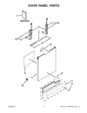 DOOR PANEL PARTS Diagram and Parts List for 7WDF530PAYM4  Whirlpool Dishwasher