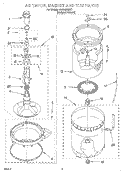 AGITATOR, BASKET AND TUB Diagram and Parts List for 4LBR8255DZ1  Whirlpool Washer