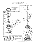 PUMP AND MOTOR Diagram and Parts List for DP8700XYN0  Whirlpool Dishwasher