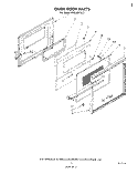 OVEN DOOR Diagram and Parts List for RM235PXL2  Whirlpool Microwave Oven Combo