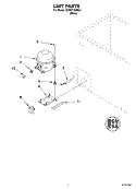 UNIT Diagram and Parts List for SCF0710HQ01  Whirlpool Freezer