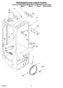 REFRIGERATOR LINER PARTS Diagram and Parts List for GS2SHAXKT02  Whirlpool Refrigerator