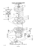 PUMP AND MOTOR Diagram and Parts List for KUDA220TWH0  KitchenAid Dishwasher